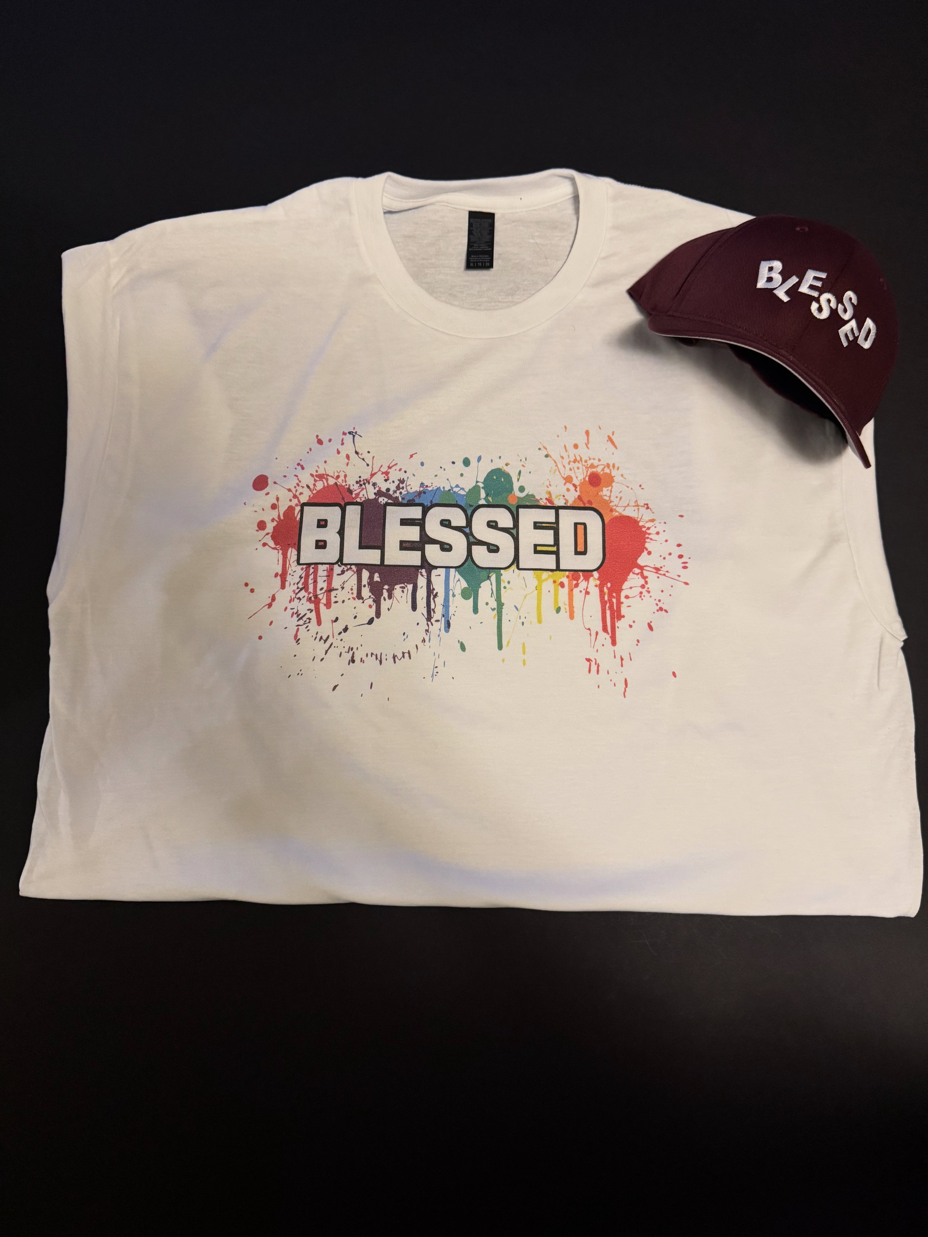 Blessed tees and  snaps back hats $25 each 
Come in all different size!!
